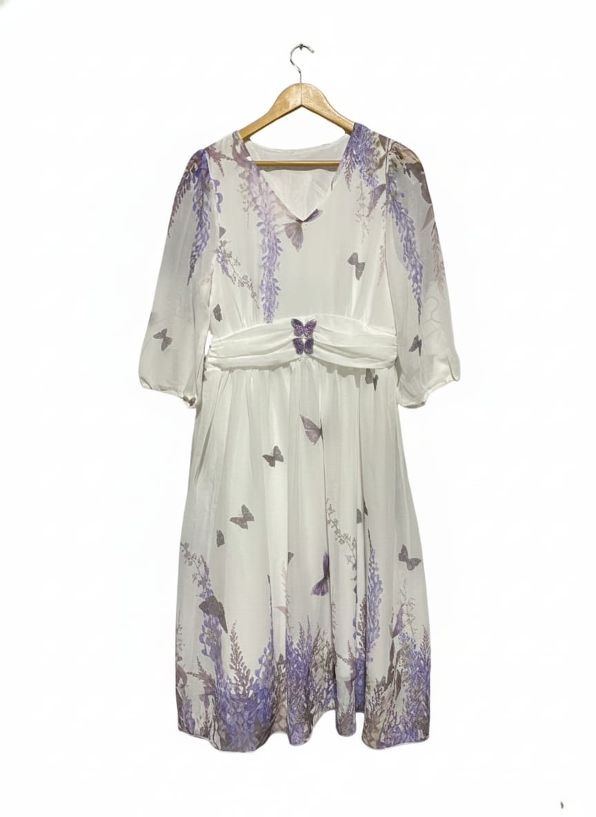 The Amethyst Monarch Midi Dress |M| BUST 19|