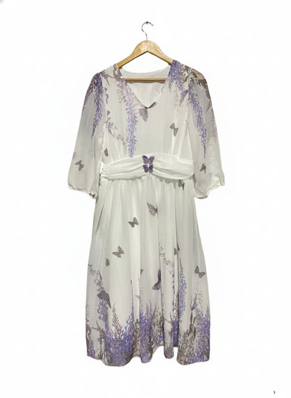 The Amethyst Monarch Midi Dress |M| BUST 19|