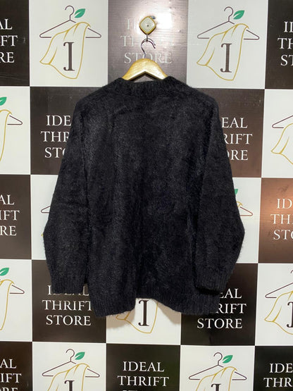 MILLERS |L| BUST 23| Fluffy Black Oversized Cardigan