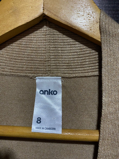 ANKO |M| BUST 18| Longline Open Cardigan in a Warm Tan/Camel