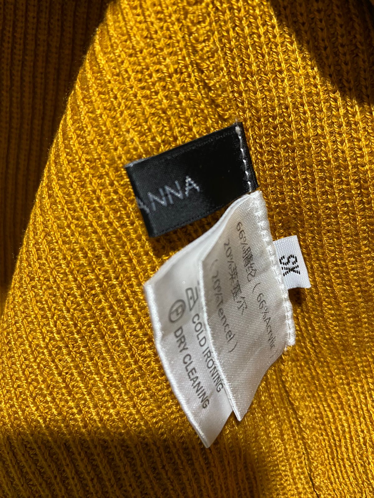 ANNA |L| BUST 19| Mustard Button-Up Cardigan