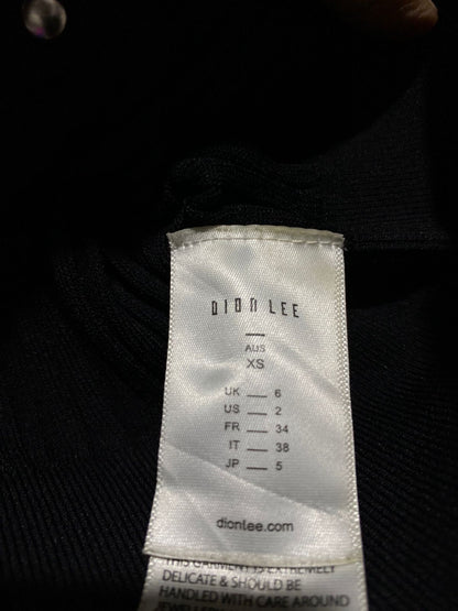 DIDA LEE |XS| BUST 13| Black Ribbed Hook-and-Eye Cardigan