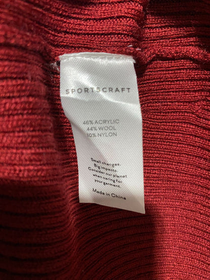 SPORTS CRAFT |S| BUST 14| Deep Red Wrap Midi Dress