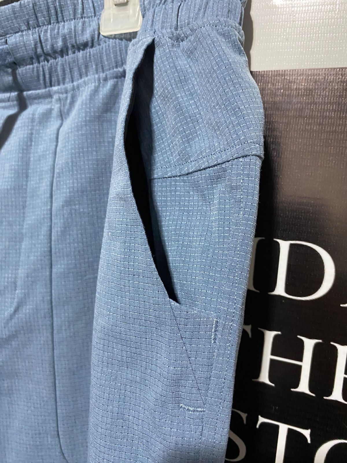 LULULEMON |L| WAIST 30| Dusty Blue Waffle-Knit Joggers