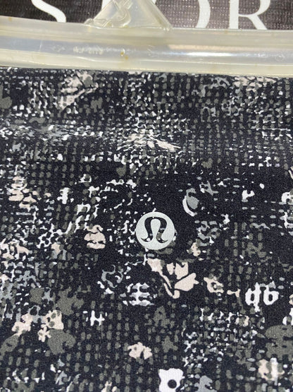 LULULEMON |S| WAIST 24|  Women Wunder Under Crop HR 23 Scallop EQZM Black Print