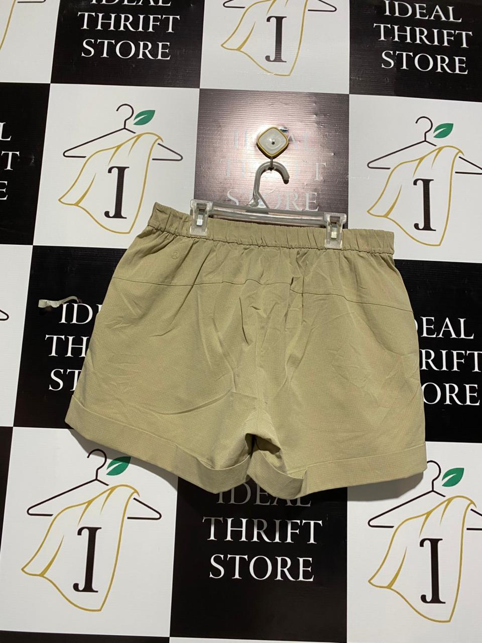 LULULEMON |L| WAIST 31| Women's Classic Pleated Khaki Shorts – High-Rise Tailored Chino Shorts