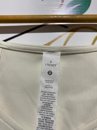 LULULEMON |M| BUST 17| Ribbed Contoured V-Neck Yoga Short Sleeve Shirt