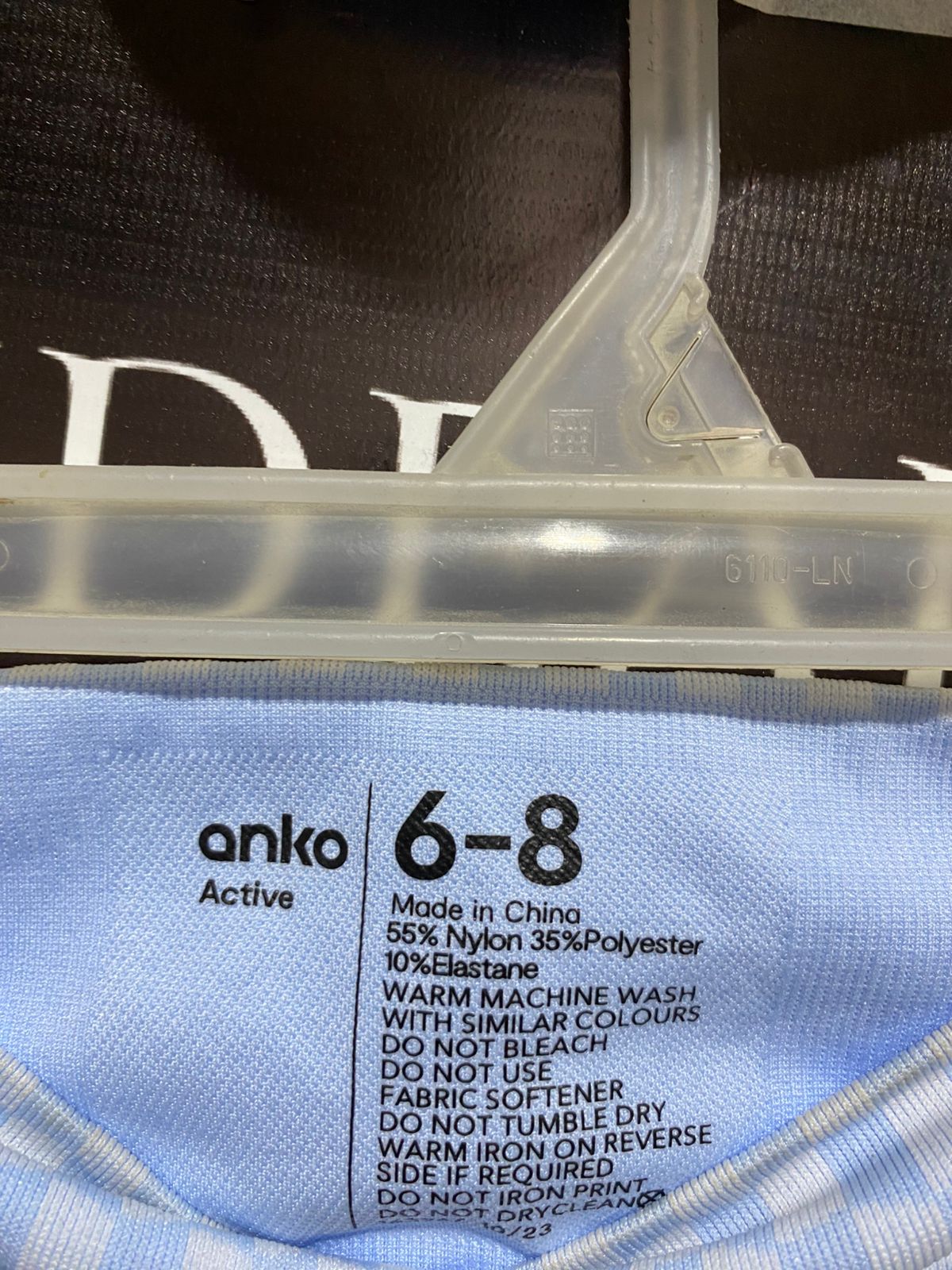 ANKO |XSMALL| Blue and White Checkerboard Activewear Set