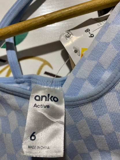ANKO |XSMALL| Blue and White Checkerboard Activewear Set