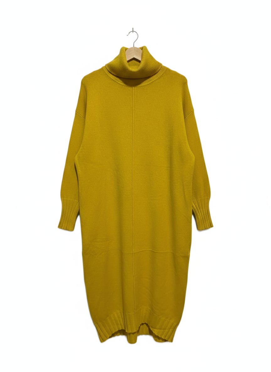 SAMBARA |XL| Oversized, Mustard Yellow Turtleneck Sweater