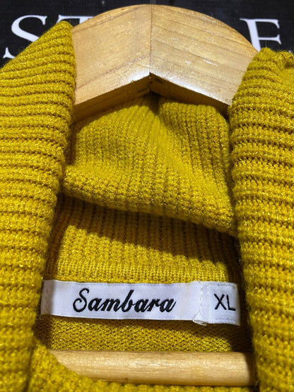 SAMBARA |XL| Oversized, Mustard Yellow Turtleneck Sweater