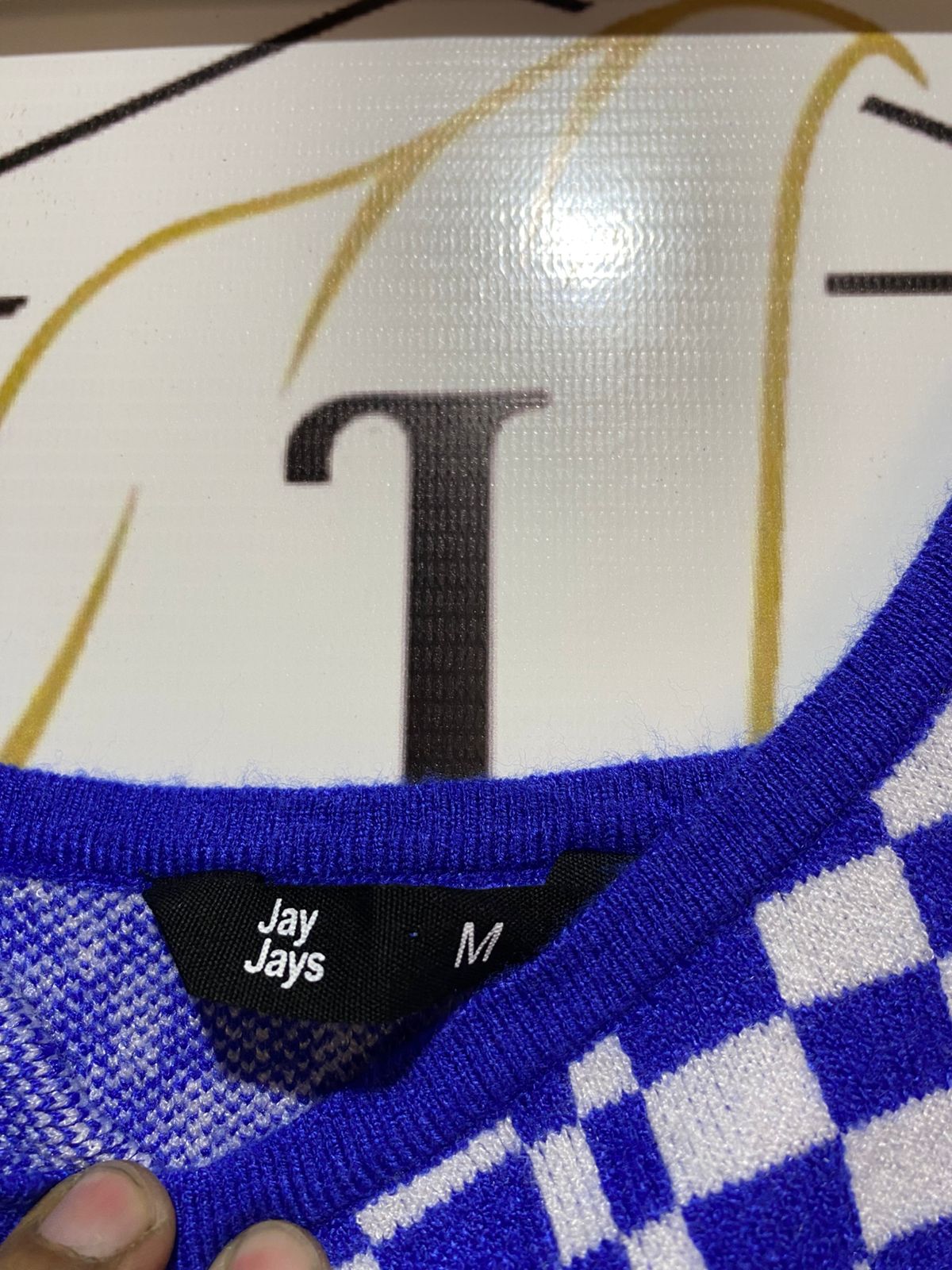 JAY JAYS |M| BUST 15| London Rag Checkerboard Spaghetti Crop Top