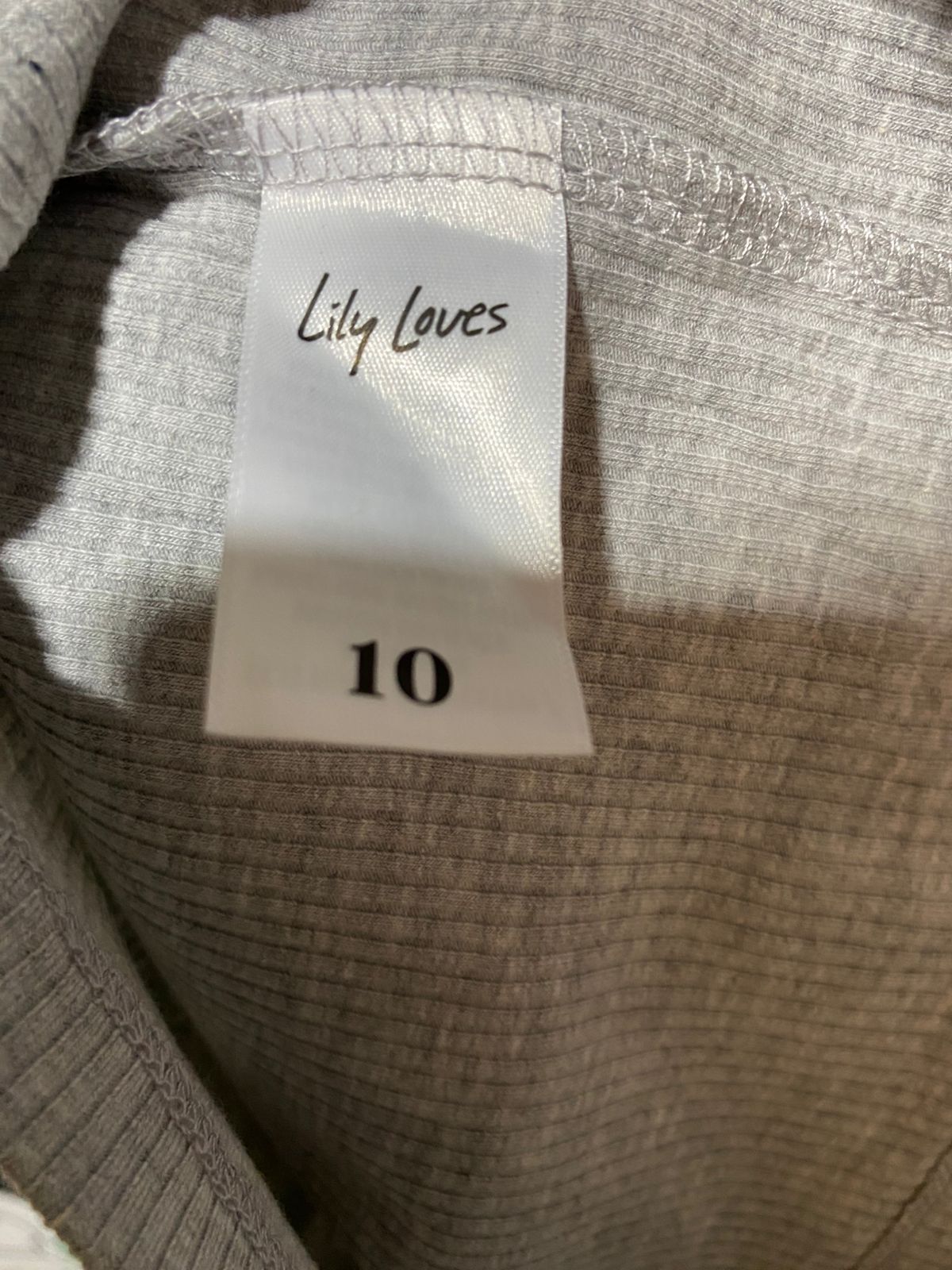 LILY LOVES |L| BUST 15| Grey Ribbed Bodycon T-Shirt Dress