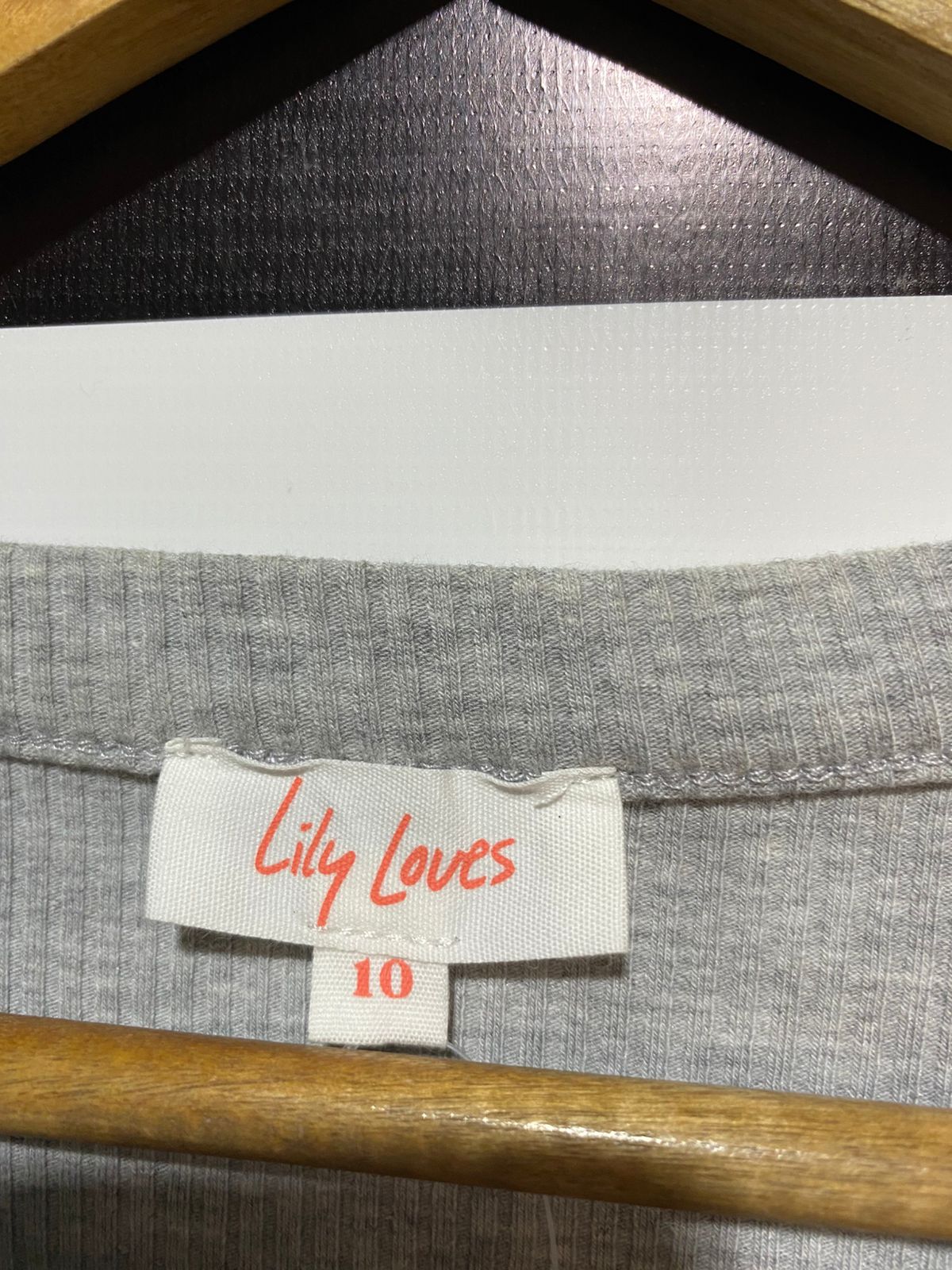 LILY LOVES |L| BUST 15| Grey Ribbed Bodycon T-Shirt Dress