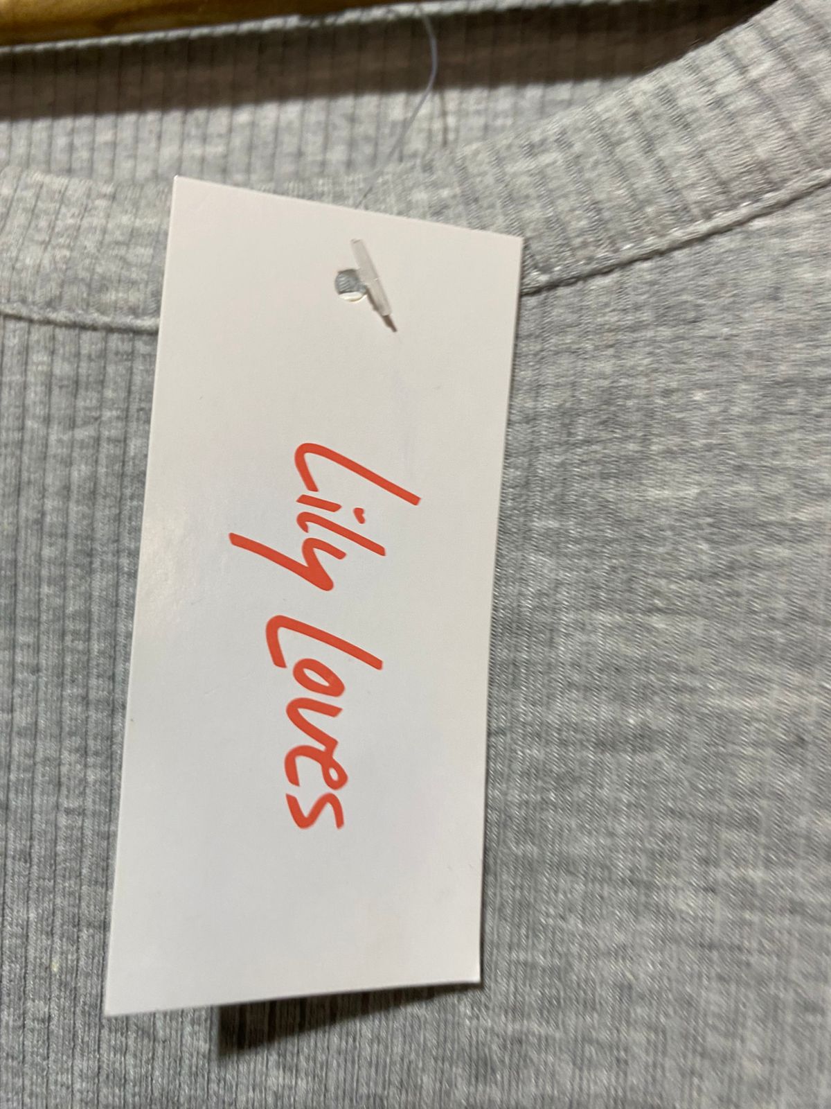 LILY LOVES |L| BUST 15| Grey Ribbed Bodycon T-Shirt Dress