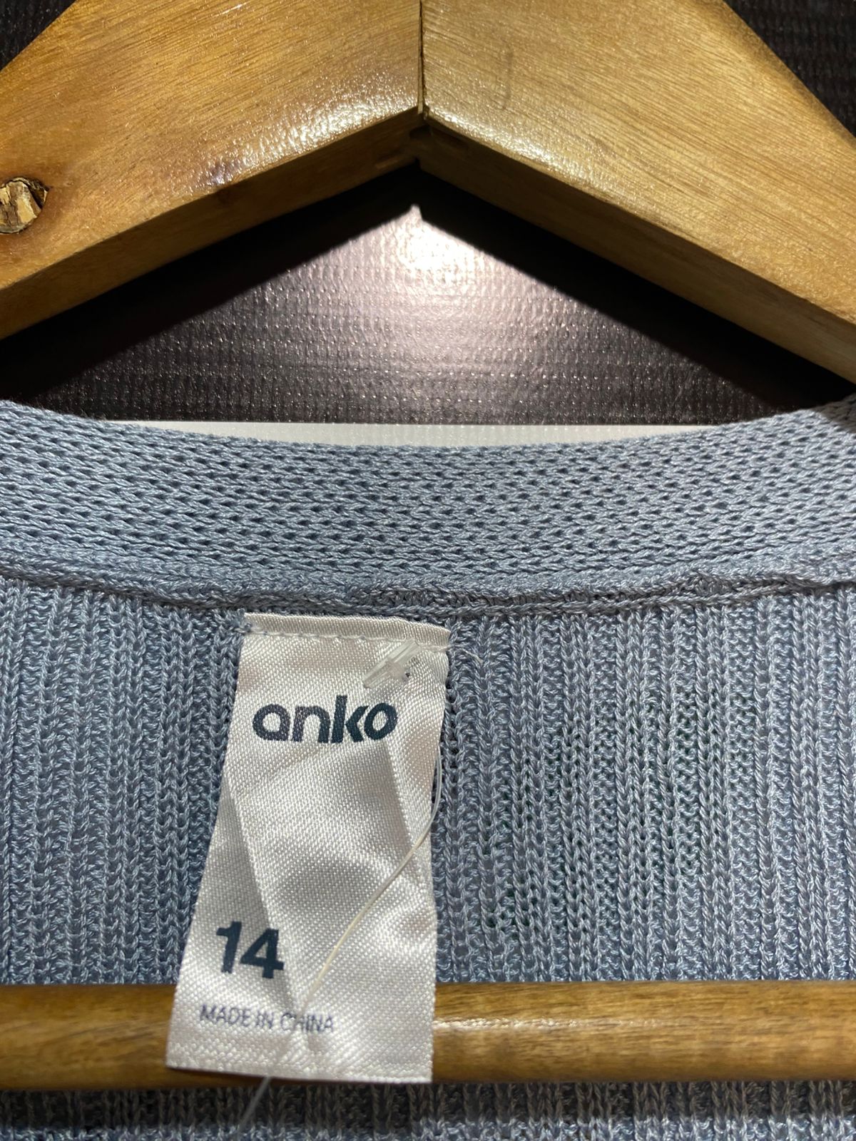 ANKO |XL| BUST 20| Light Blue, Calf-Length Open Cardigan