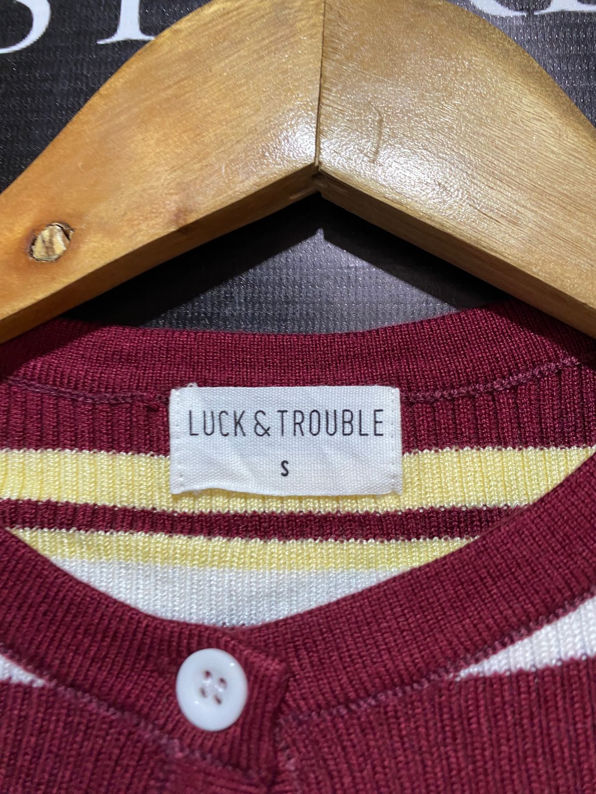 LUCK & TROUBLE |S| BUST 12| Luck & Trouble Indie Long Sleeve Knit Top