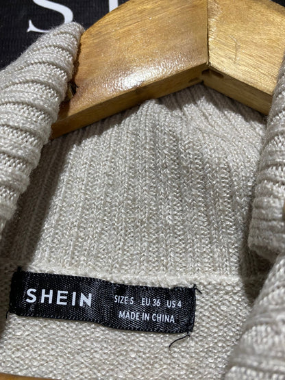 SHEIN |S| BUST 14| Diamond Cable Knit Turtleneck Mini Dress
