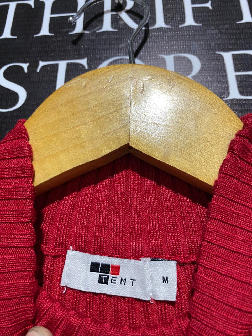 TEMT |M| BUST 13|B 11 |Cold-Shoulder (Cut-Out Shoulders), Long Sleeves, Mock Turtleneck or High Neck