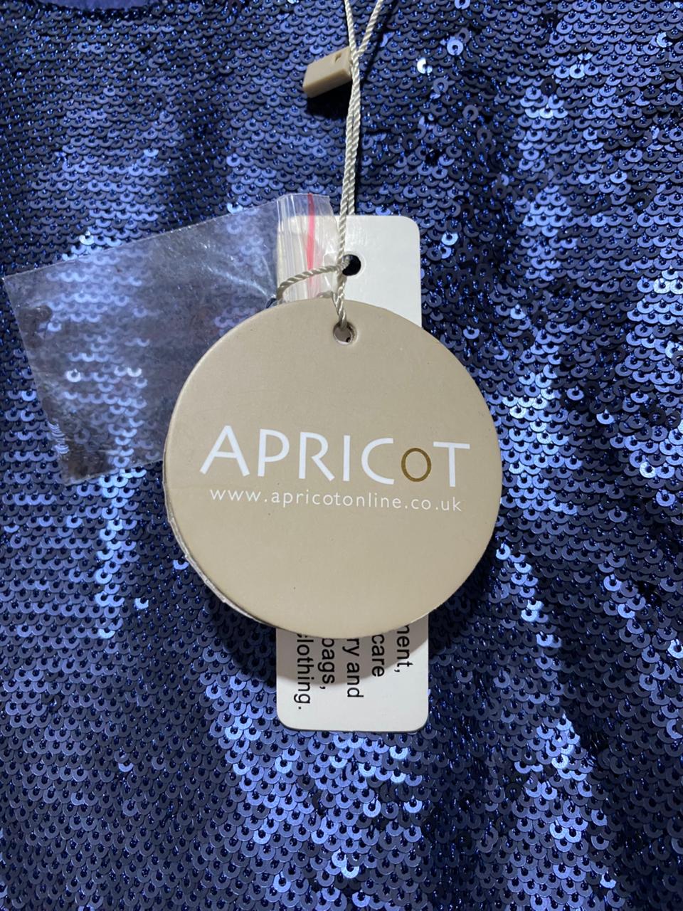 APRICOT |L| BUST 19| Angeleye London Royal Blue Sequin Cropped Vest Top