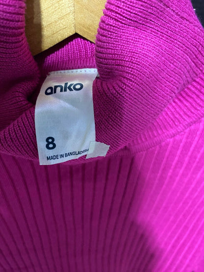 ANKO |M| BUST 15| Fuchsia or Hot Pink Ribbed Turtleneck Sweater