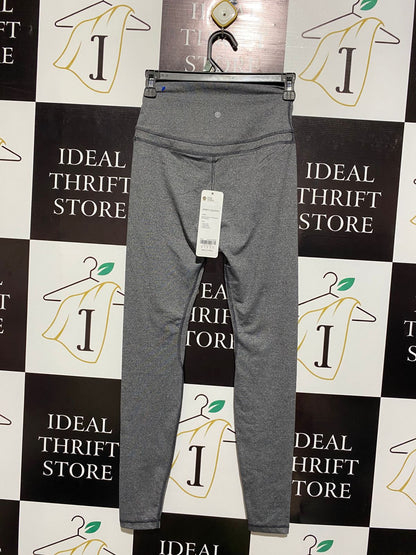 CRZ YOGA|XS|WAIST 24|C9|GREY TEXTURED HIGH-WAISTED ATHLETIC LEGGINGS