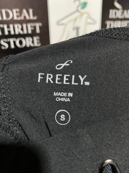 FREELY|M/L|WAIST 30|BLACK CUFFED JOGGERS WITH DRAWSTRING WAISTBAND