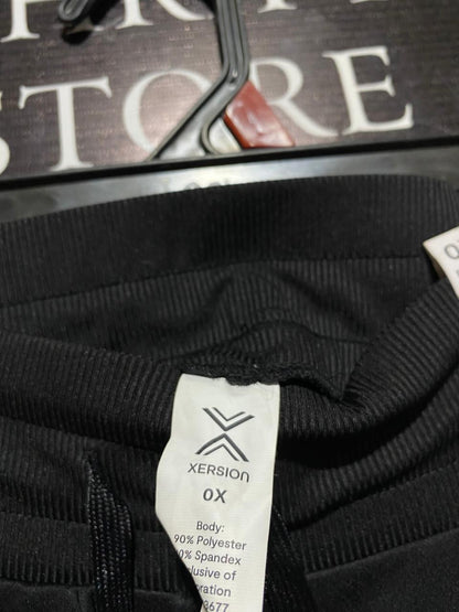 XERISON|XL/XXL|WAIST 38|BLACK WIDE LEG ATHLETIC PANTS WITH RIBBED SIDE PANEL