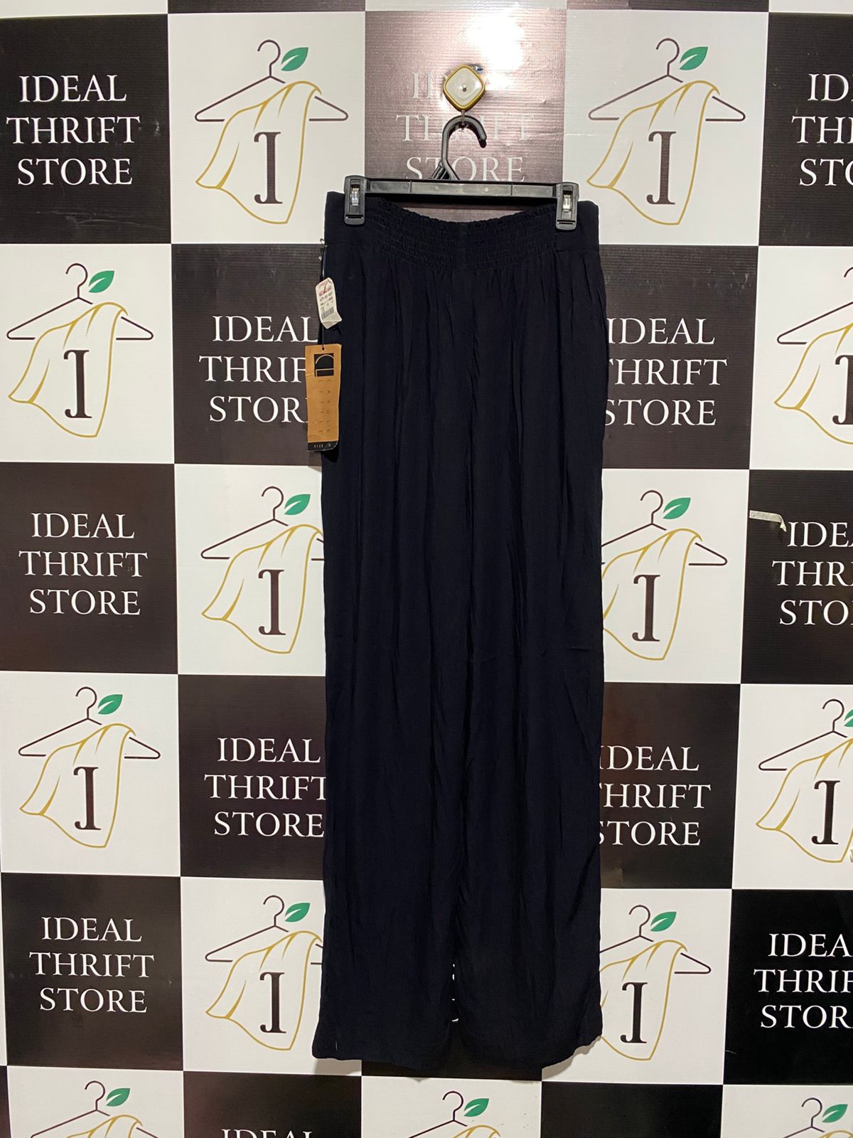 CAROLE LITTLE|L|WAIST 30|BLACK STRAIGHT WIDE LEG PALAZZO PANTS