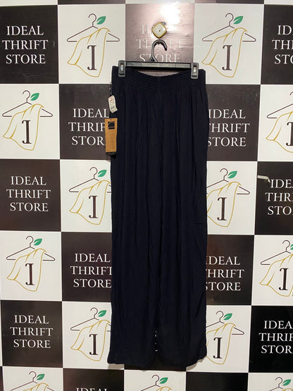 CAROLE LITTLE|L|WAIST 30|BLACK STRAIGHT WIDE LEG PALAZZO PANTS