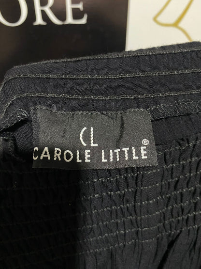 CAROLE LITTLE|L|WAIST 30|BLACK STRAIGHT WIDE LEG PALAZZO PANTS