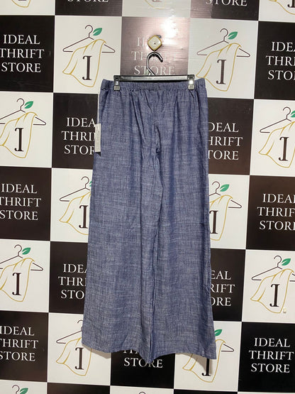 SIENNA SKY |XL| WAIST 32| Fabindia Blue Cotton Regular Fit Trousers