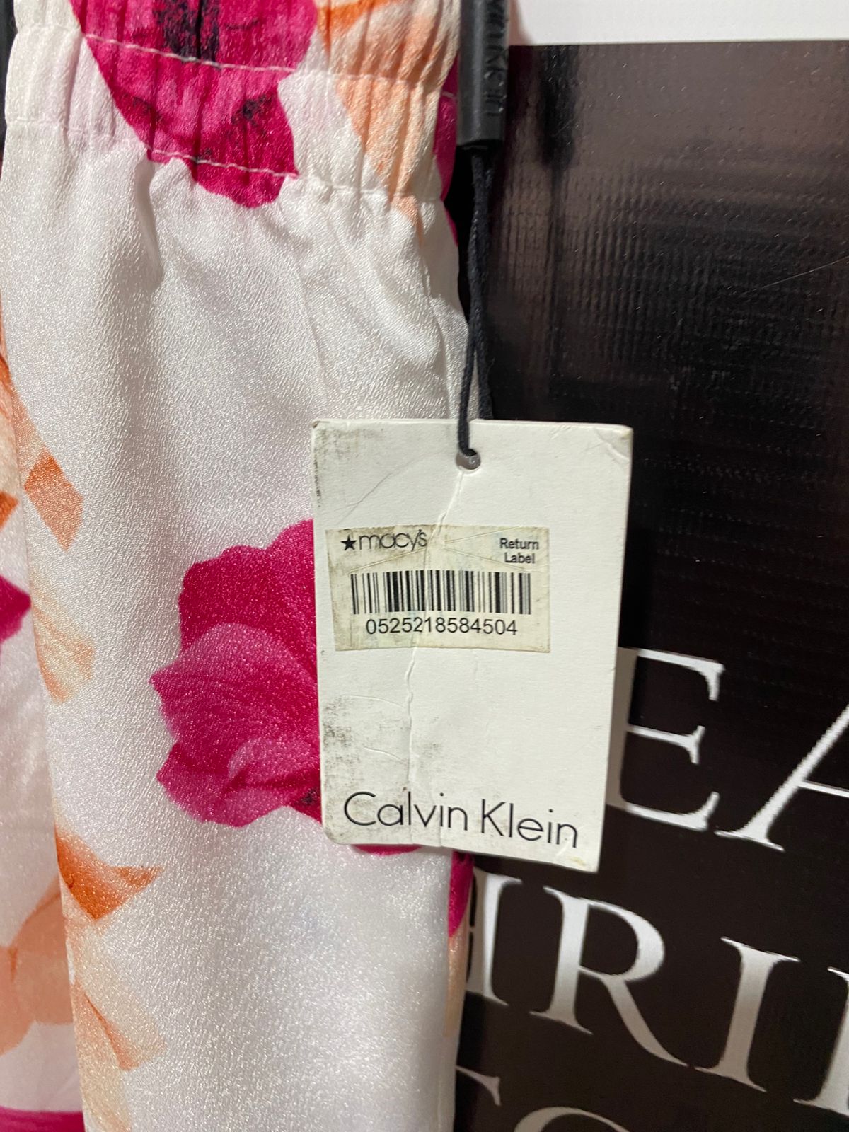 CALVIN KLEIN |L| White, Pink, And Orange Floral Print Matching Set