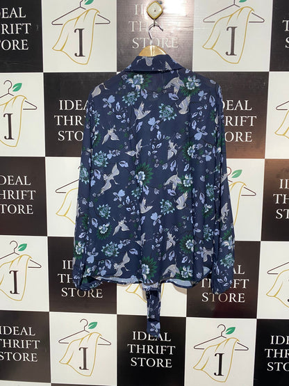 VANESSA WILLIAMS |XL| BUST 24|  LCW Grace Tie Neck Floral Blouse