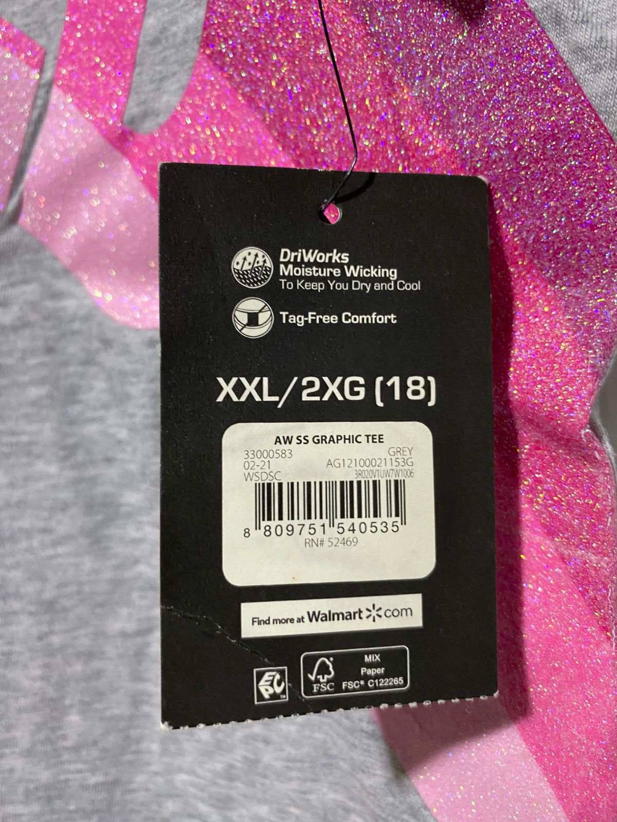 Athletic |XL| BUST 17| Works Girls' "Inspired" Graphic T-shirt