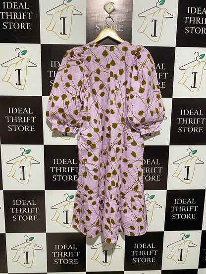 A NEW DAY |S| BUST 19| C5| Puffy Elbow-Sleeve Tiered Dress