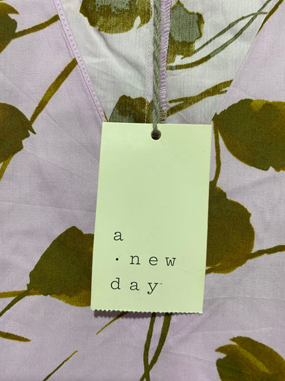 A NEW DAY |S| BUST 19| C5| Puffy Elbow-Sleeve Tiered Dress