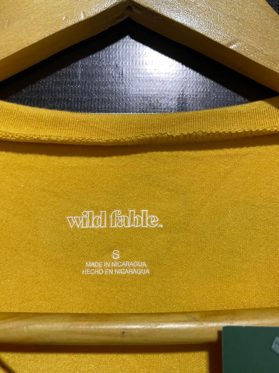 WILD FABLE |S| BUST 15| Yellow Crewneck Crop Top