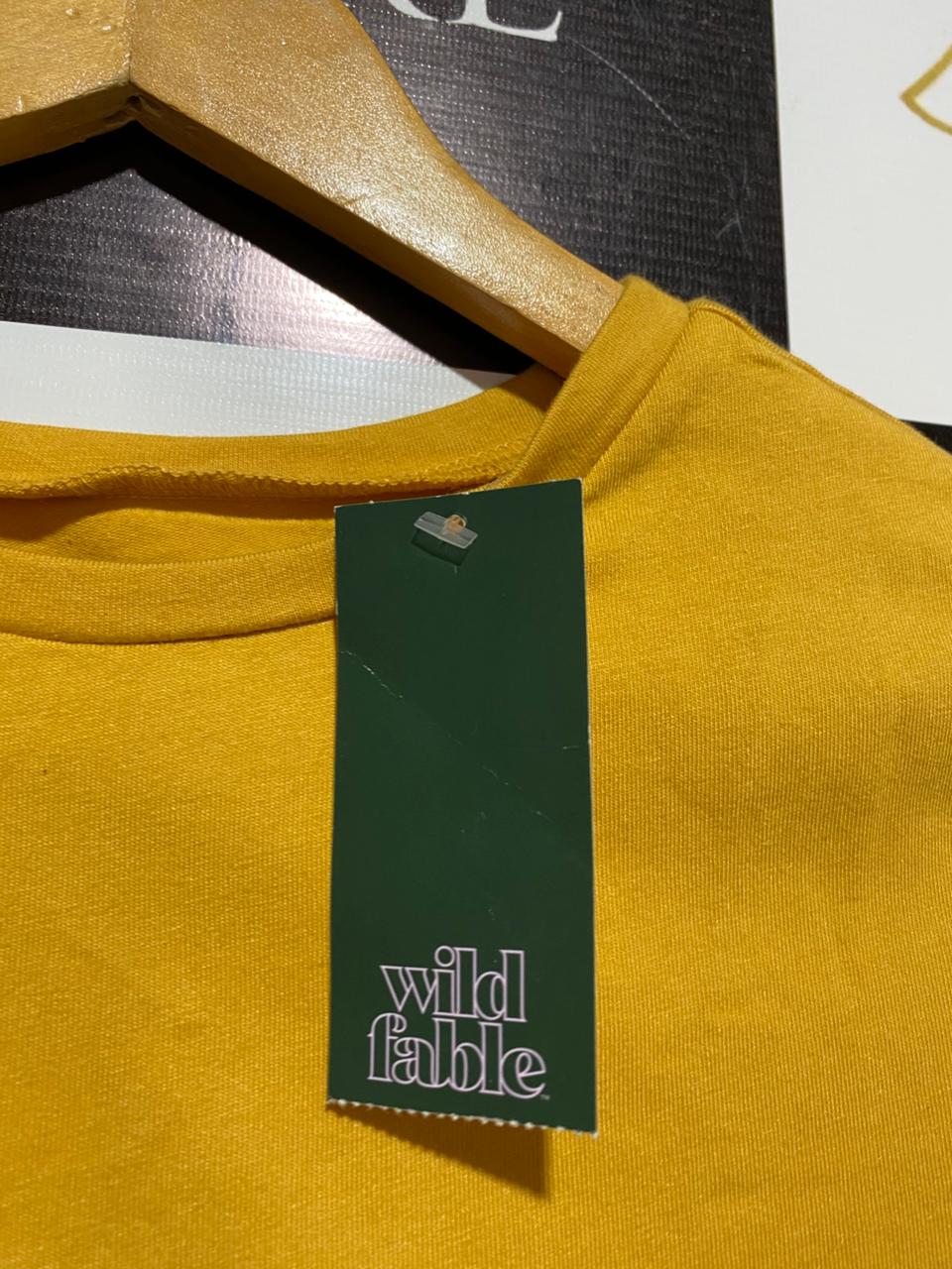 WILD FABLE |S| BUST 15| Yellow Crewneck Crop Top