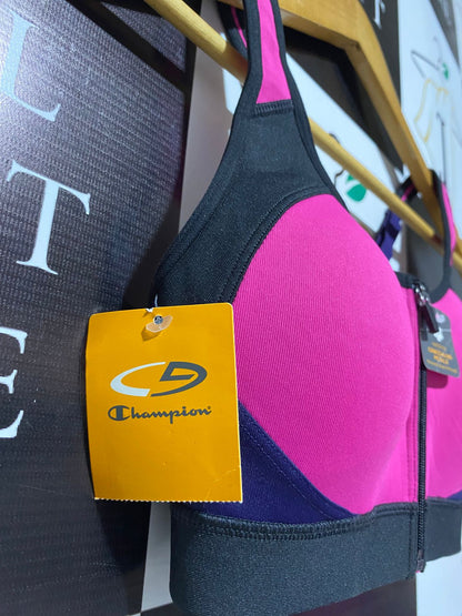 CHAMPION |S| BUST 13| Sports Bra With A Front-Zip Closure