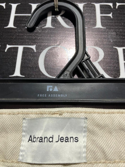 ABRAND DENIM |S| WAIST 26|B12|Beige or Off-White Straight-Leg Denim Jeans