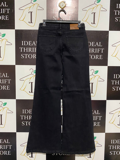 MADE NOTHING |M| WAIST 28| High-Waisted, Black Flared Jeans