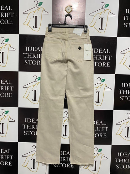 ABRAND DENIM |S| WAIST 26|B12|Beige or Off-White Straight-Leg Denim Jeans