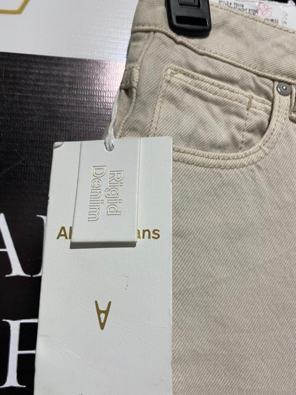 ABRAND DENIM |S| WAIST 26|B12|Beige or Off-White Straight-Leg Denim Jeans