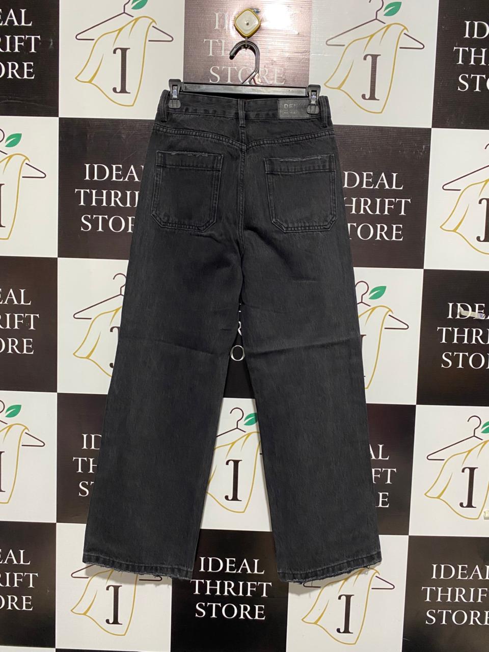 GLASSONS DENIM |S| WAIST 26|HIGH WAISTED DENIM PANTS BLACK