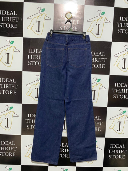 PEPPERMAYO |M| WAIST 28| Dark Blue, High-Waisted, Wide-Leg Denim Jeans
