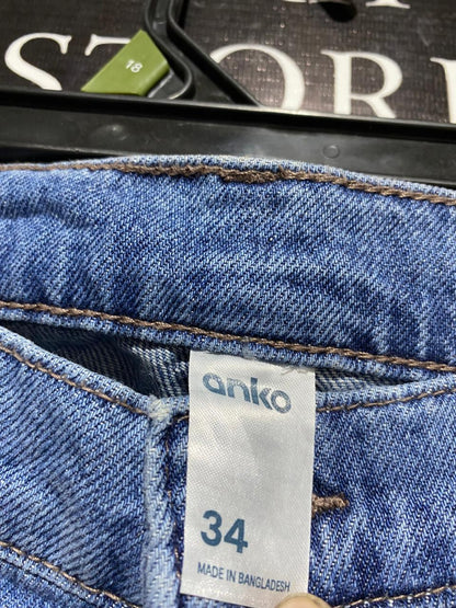 ANKO |XL| WAIST 36|B12| Ninety Twos Hemp Denim Relaxed Jeans