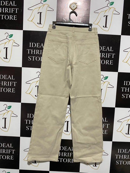 DIVIDED H&M |L| WAIST 30| Beige or Khaki Wide-Leg Twill Pants
