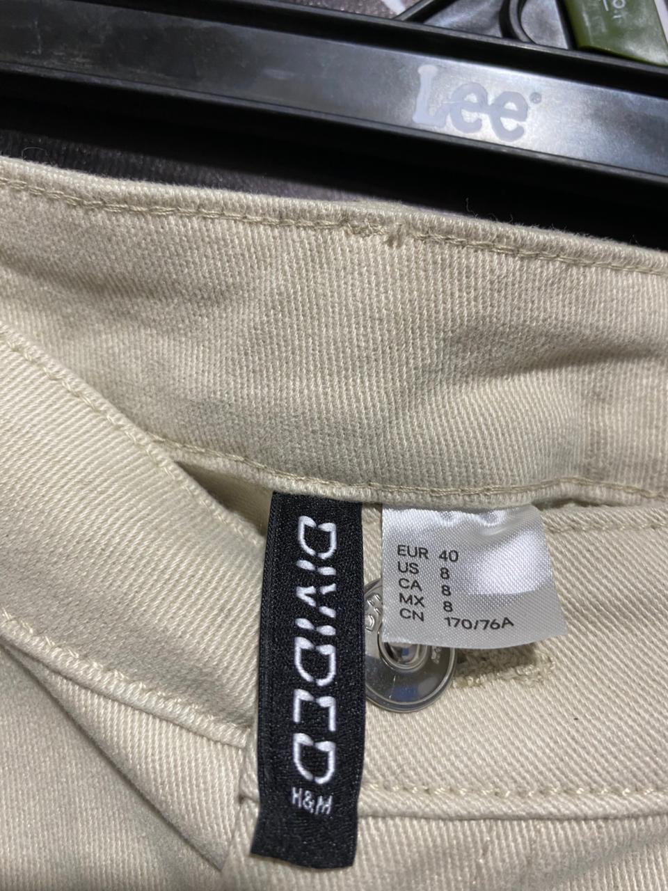 DIVIDED H&M |L| WAIST 30| Beige or Khaki Wide-Leg Twill Pants