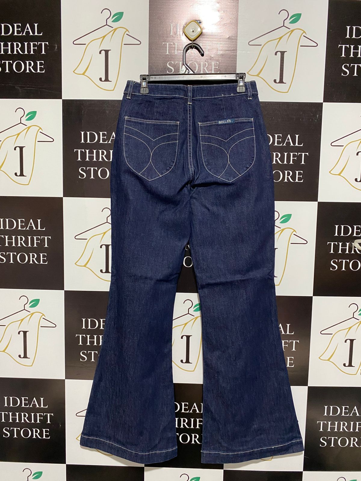 ROLLA'S |L| WAIST 30| High-Waisted, Flared Denim Jeans With Front Patch Pockets